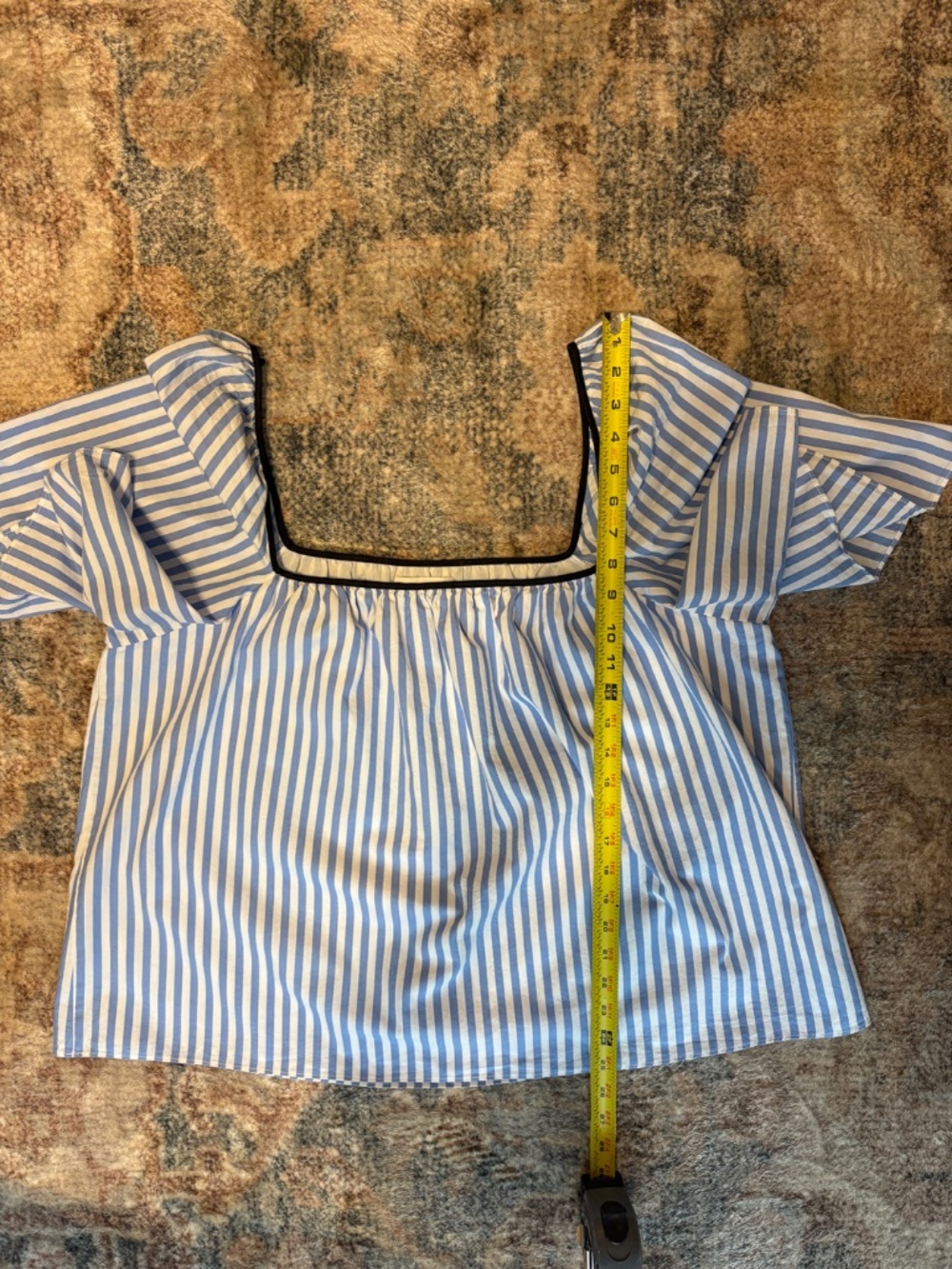 Tuckernuck Pomander Place Women's S/S Blue Stripe Celia Shirt Top Blouse XXL - Picture 8 of 9